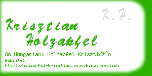 krisztian holzapfel business card